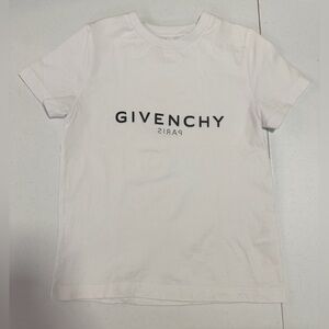 Givenchy Kids Tee in White with Black Logo